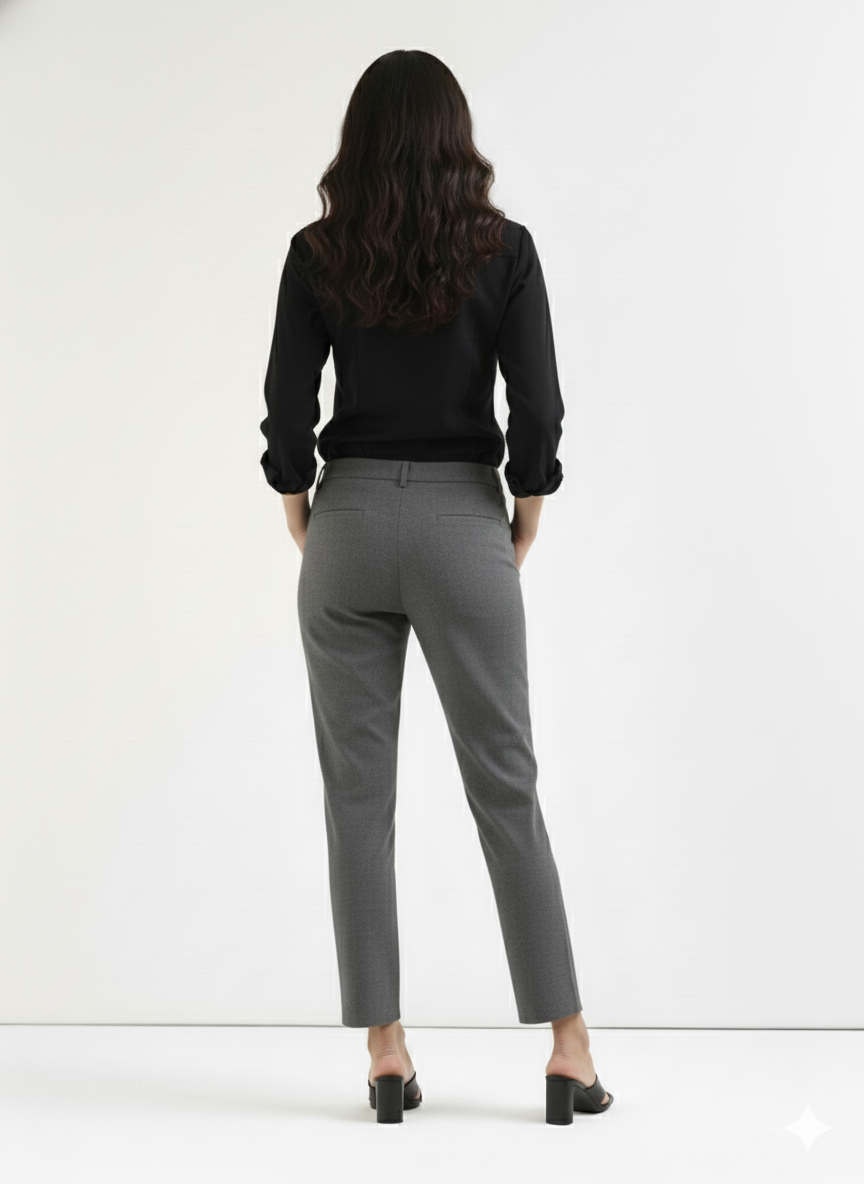 Women Gray Pure Cotton Pant