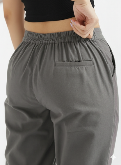 Women Gray Pure Cotton Pant