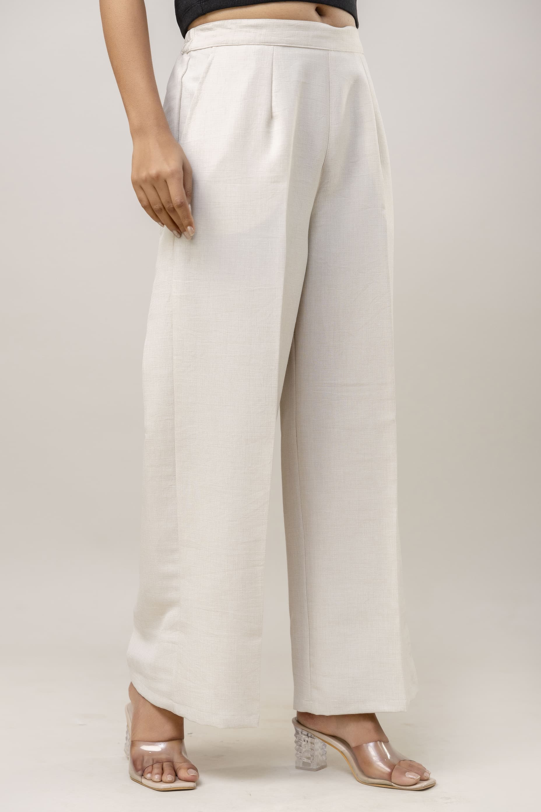 Women White Cotton Plazo Pant
