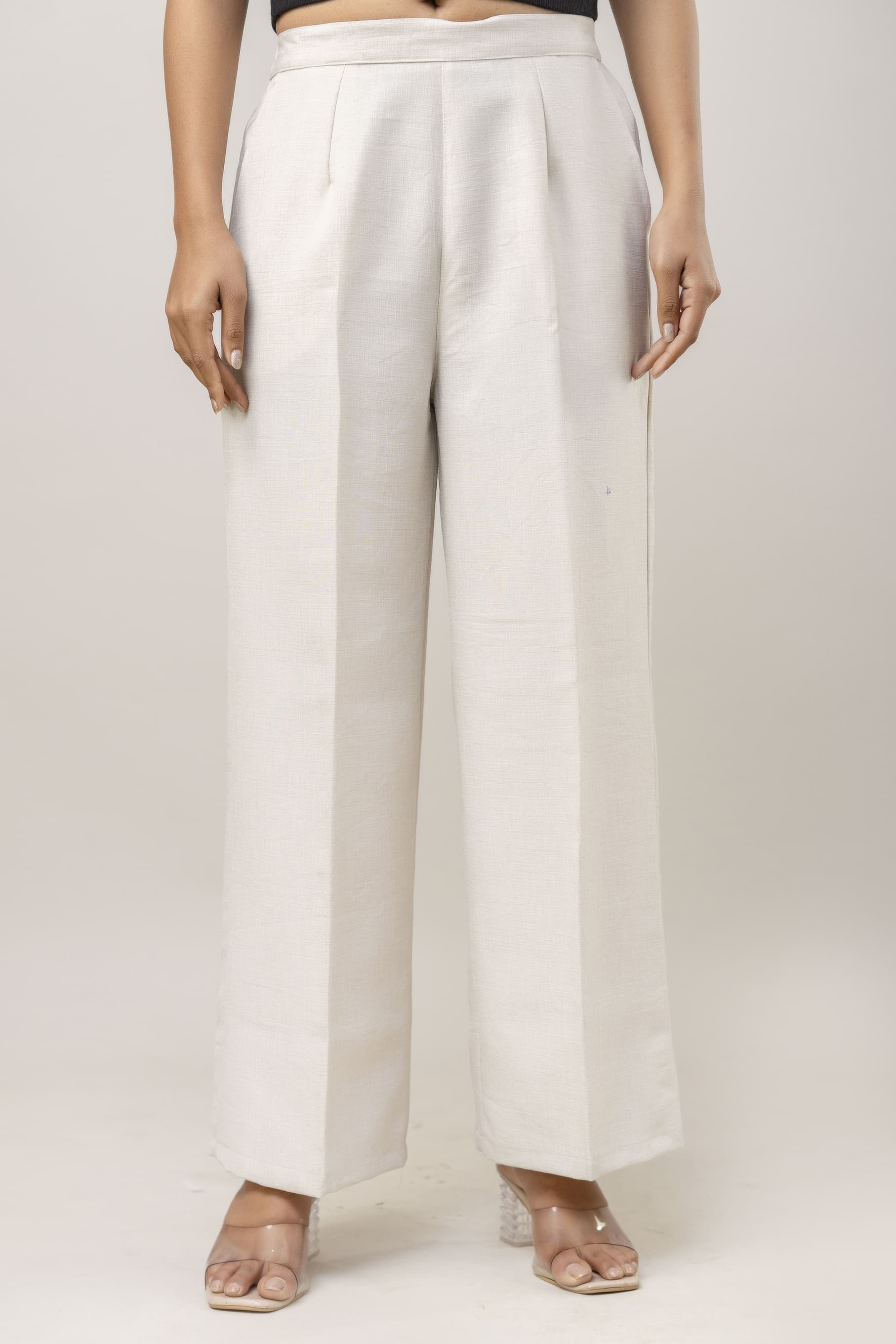 Women White Cotton Plazo Pant