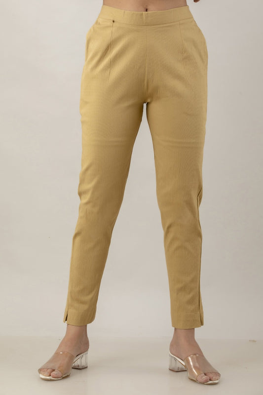 Stylish Beige Lycra Pant
