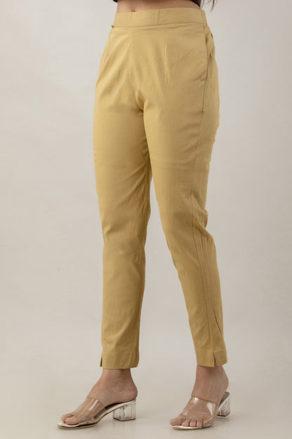 Stylish Beige Lycra Pant
