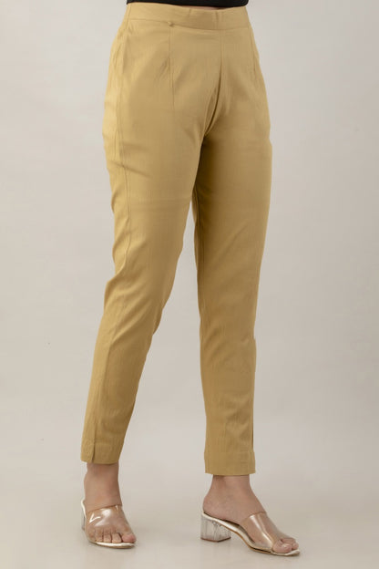 Stylish Beige Lycra Pant
