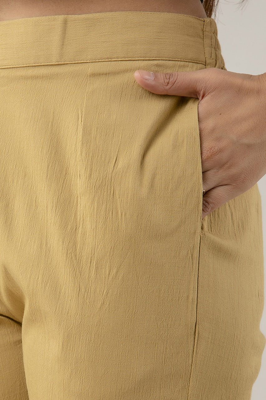 Stylish Beige Lycra Pant