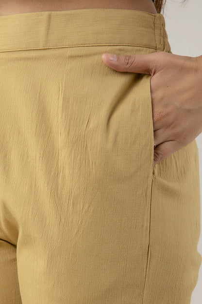 Stylish Beige Lycra Pant