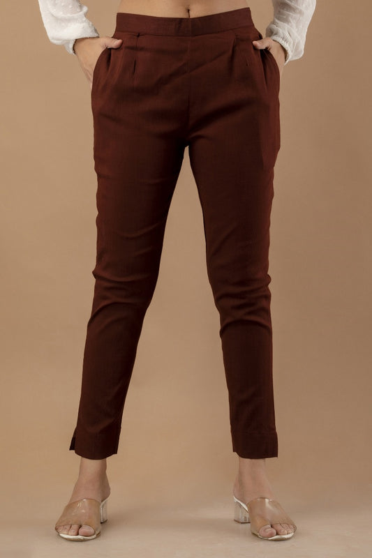 Stylish Brown Lycra Pant