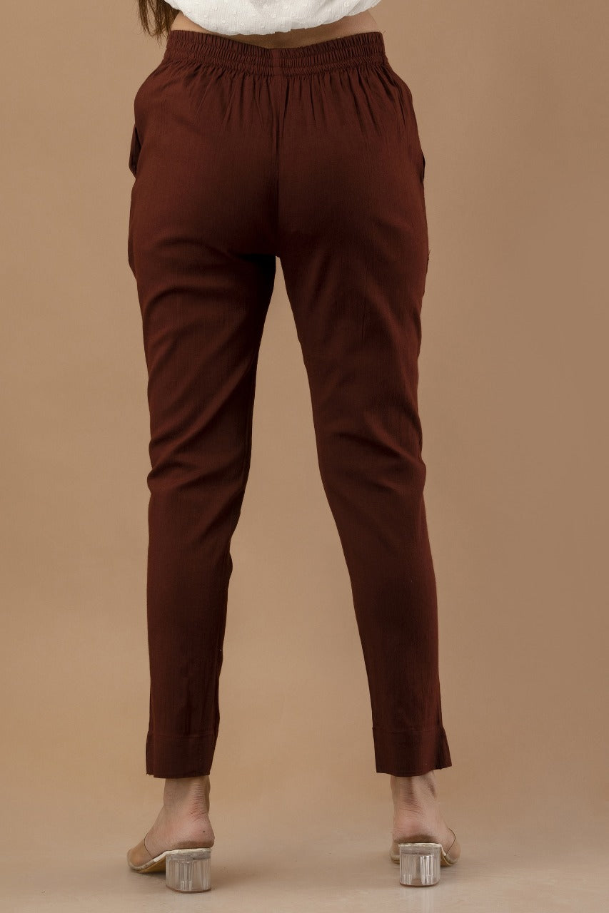 Stylish Brown Lycra Pant