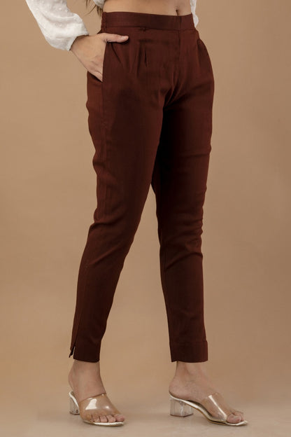 Stylish Brown Lycra Pant