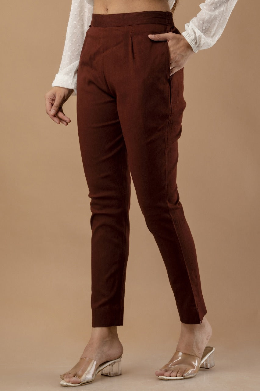 Stylish Brown Lycra Pant