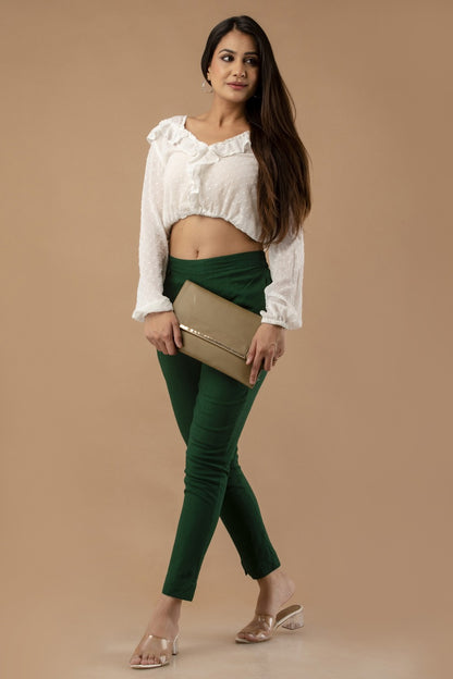 Stylish Green Lycra Pant